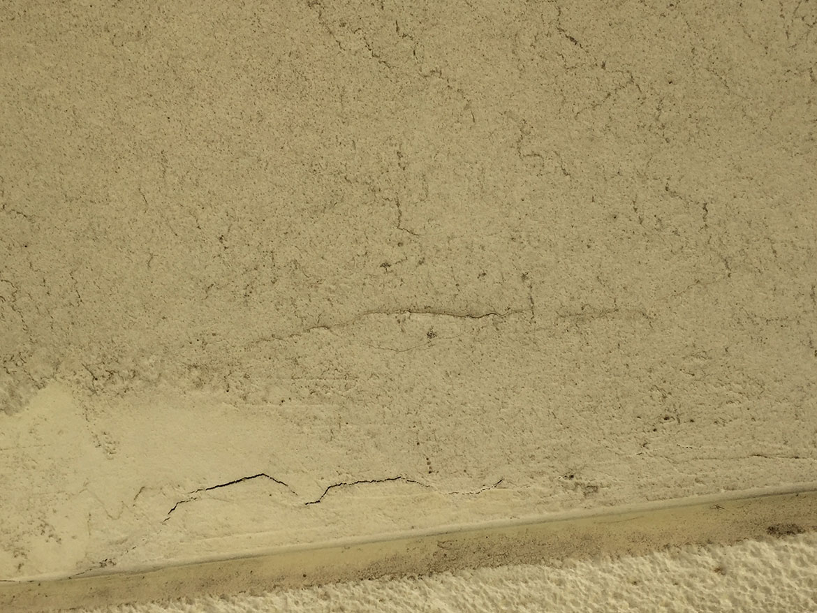 Cracks and water damage